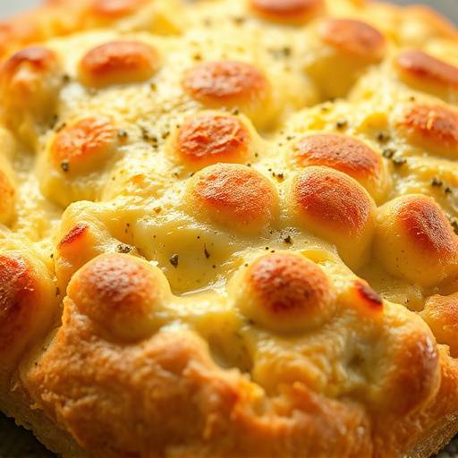 A serving of creamy and cheesy mealie bread, highlighting its golden-brown crust.