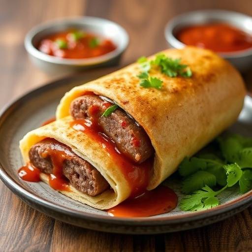 Image of a quick Boerewors Roll with Chutney