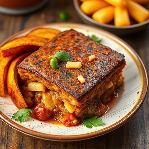 Image of Bobotie, a traditional South African minced meat dish