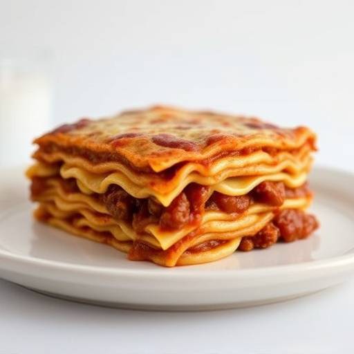 Image of Classic Italian Lasagna with layers of pasta, meat sauce, and cheese