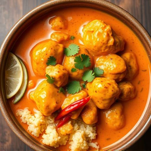 Image of Indian Butter Chicken with creamy tomato sauce and spices