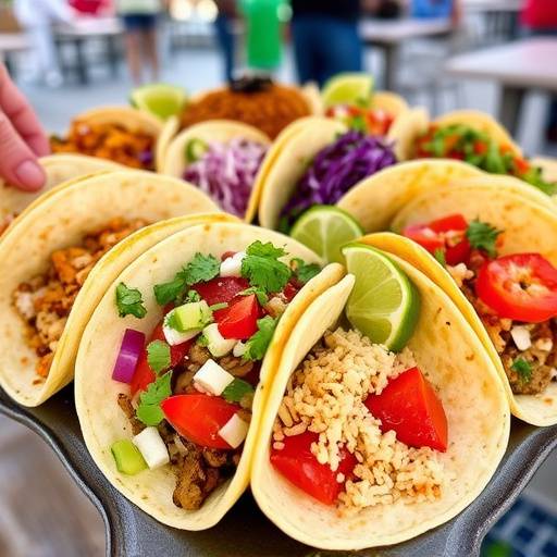 Image of Mexican Street Tacos with various toppings
