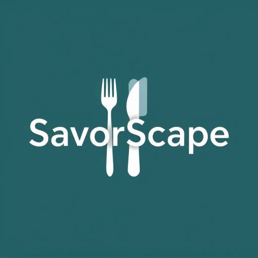 SavorScape Accessibility Logo: A stylized fork and knife forming an 'A' for Accessibility.